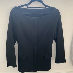 Zara blazer peplum collarless style